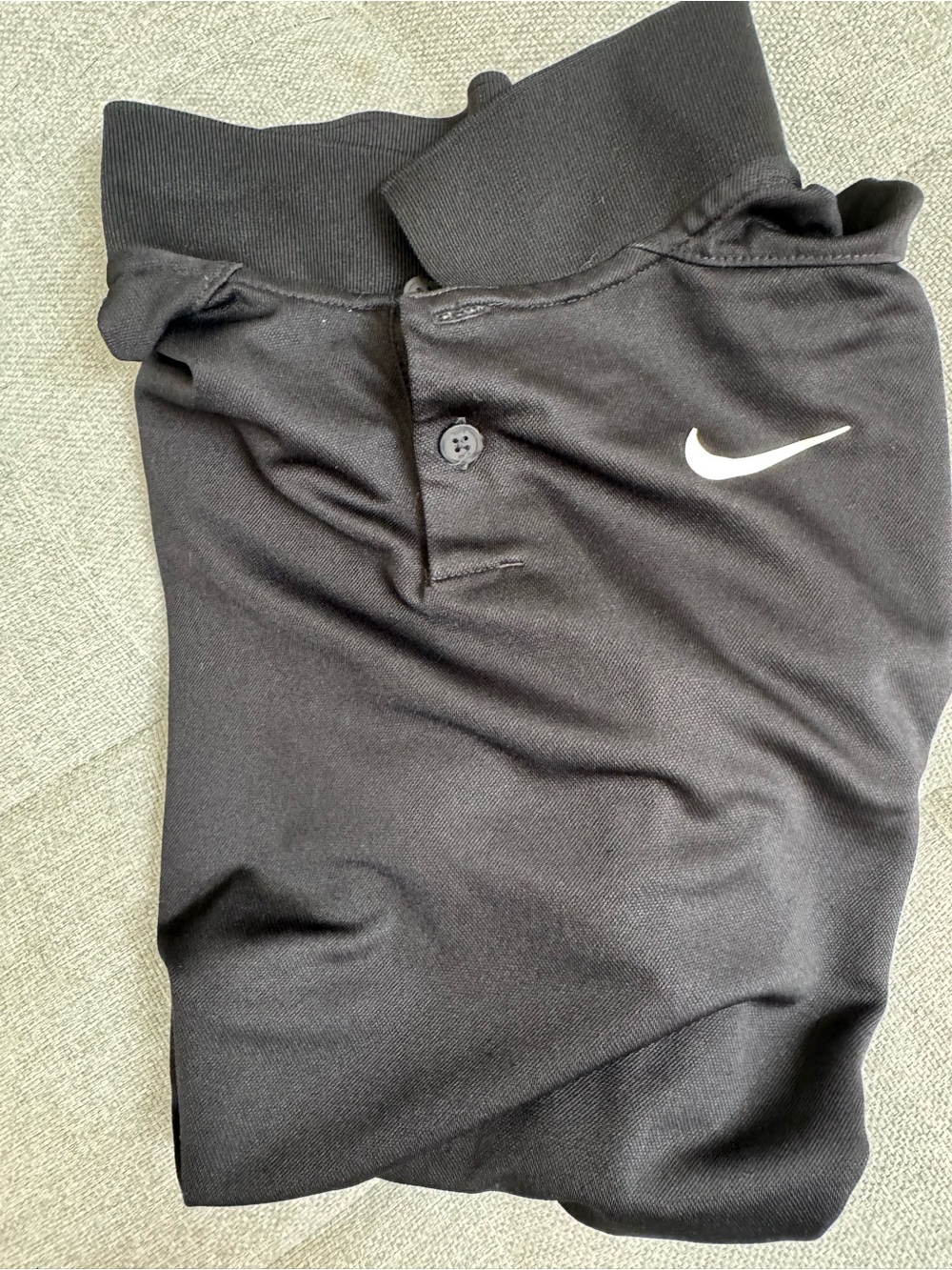 Nike Kids Black golf polo dri fit